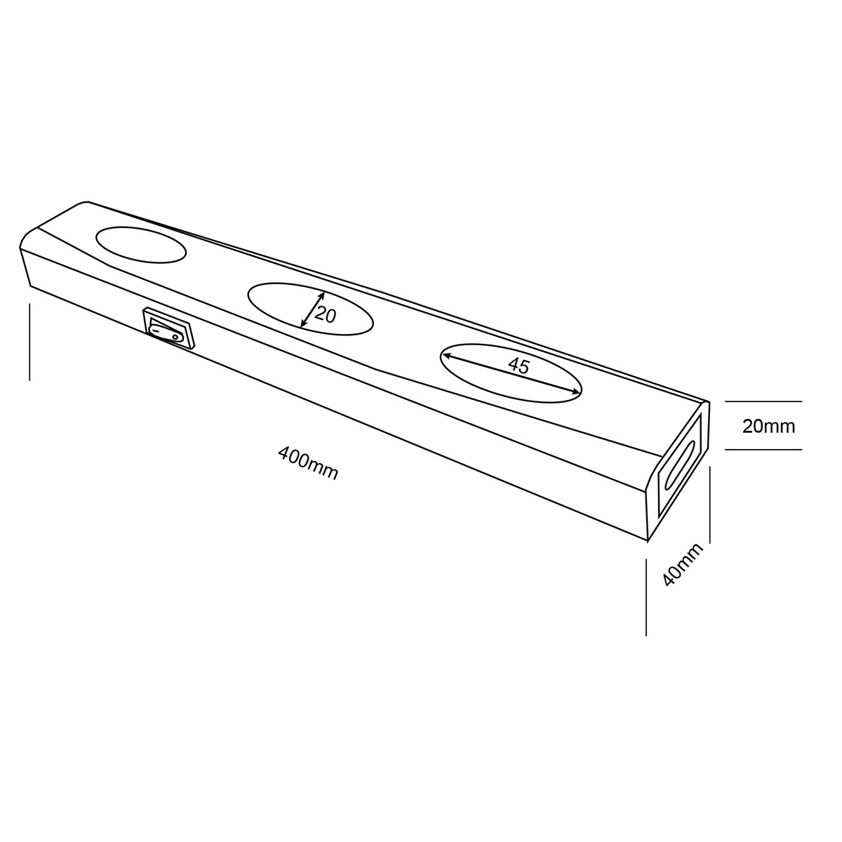 Éclairage sous placard de cuisine LED - Trion Arigany - 3W - Connectable - Blanc Chaud 3000K - 3-lumières - Rectangle - Mat Gris