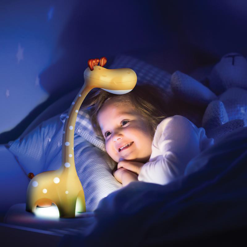 Veilleuse pour enfants LED - Lampe de Table - Girafe - Couleur de lumière ajustable - Jaune - Touch - Dimmable