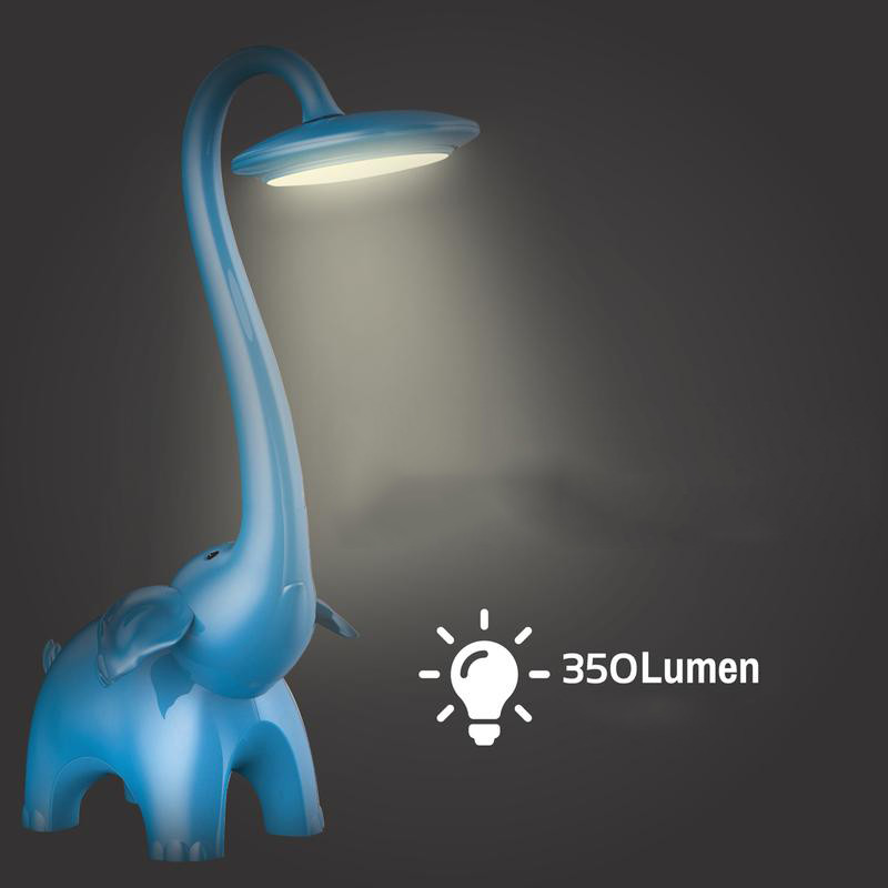 Veilleuse pour enfants LED - Lampe de Table - Éléphant - Couleur de lumière ajustable - Bleu - Touch - Dimmable