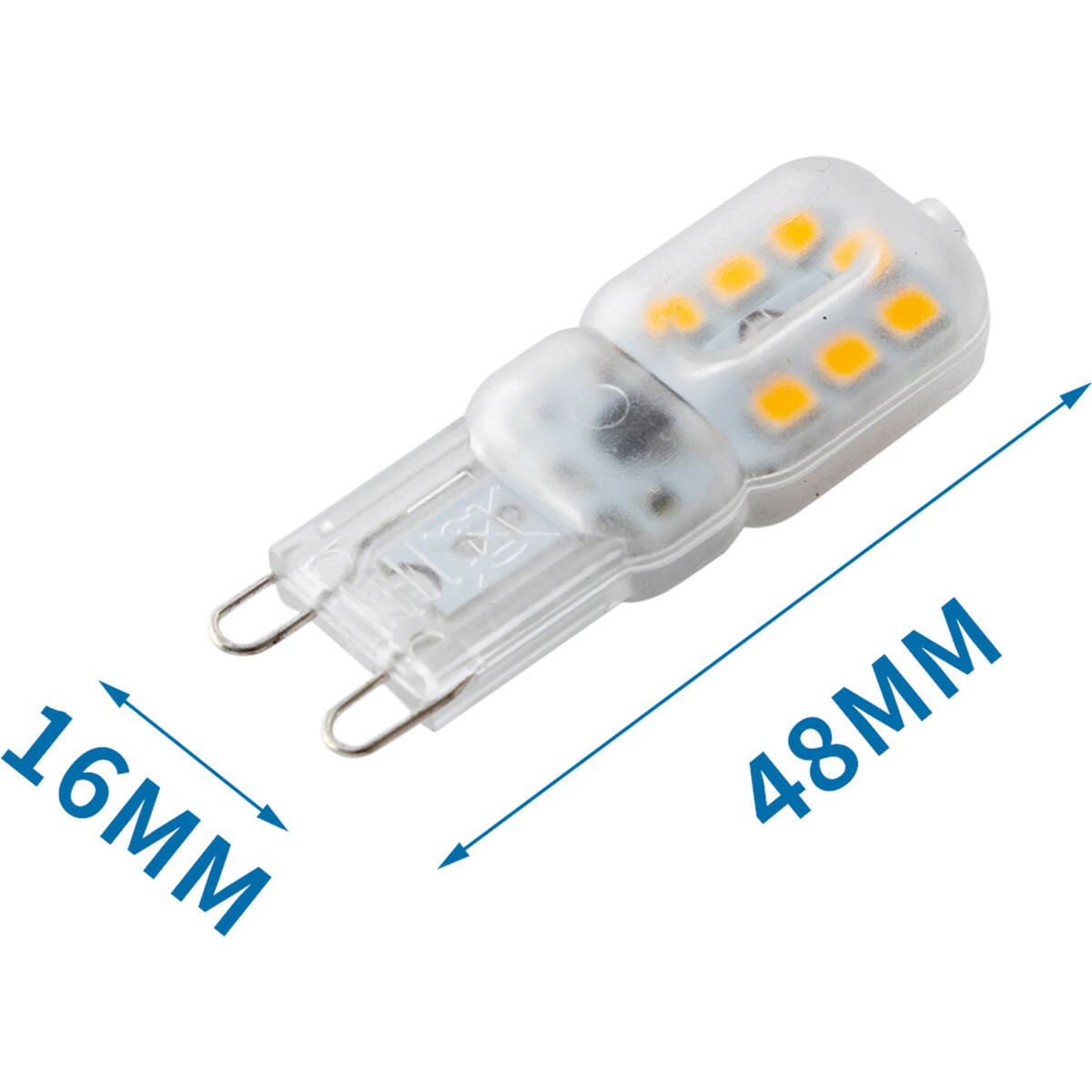 Pack de 10 Lampes LED - Aigi Yvona - Douille G9 - 2.5W - Blanc Chaud 3000K - Mat Blanc - Plastique