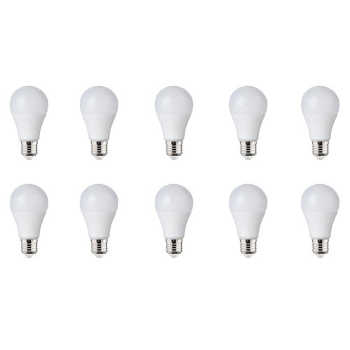 Pack de 10 Lampes LED - Douille E27 - 10W Dimmable - Blanc Froid 6400K