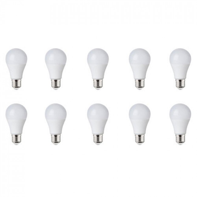 Pack de 10 Lampes LED - Douille E27 - 5W - Blanc Neutre 4000K