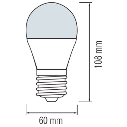 Pack de 10 Lampes LED - Douille E27 - 8W - Blanc Chaud 3000K