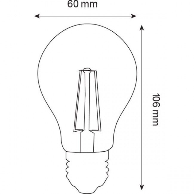 Pack de 10 Lampes LED - Filament - Douille E27 - 6W - Blanc Chaud 2700K