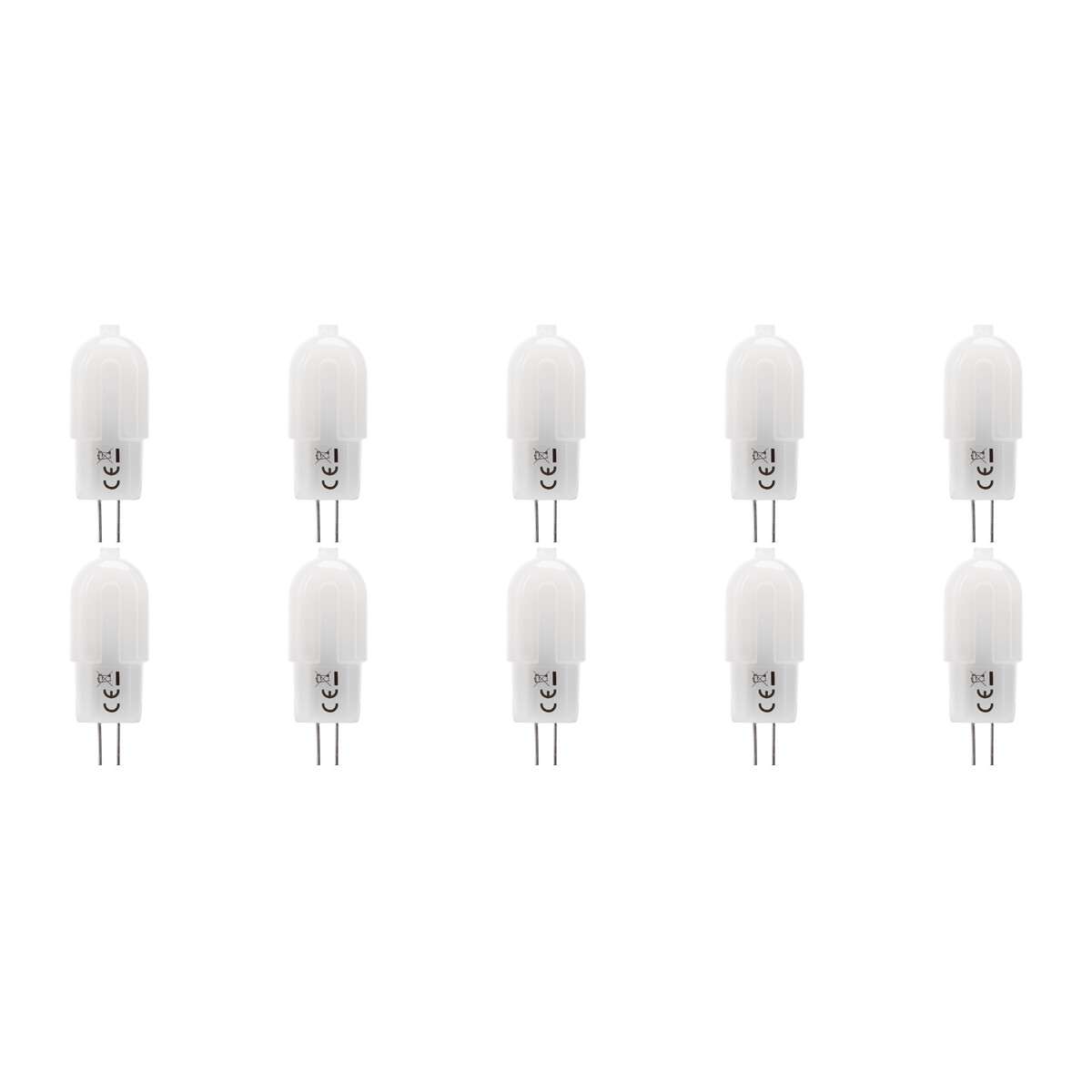 Pack de 10 Lampes LED - Douille G4 - Dimmable - 2W - Blanc Froid 6000K - Blanc Lait | Remplace 20W