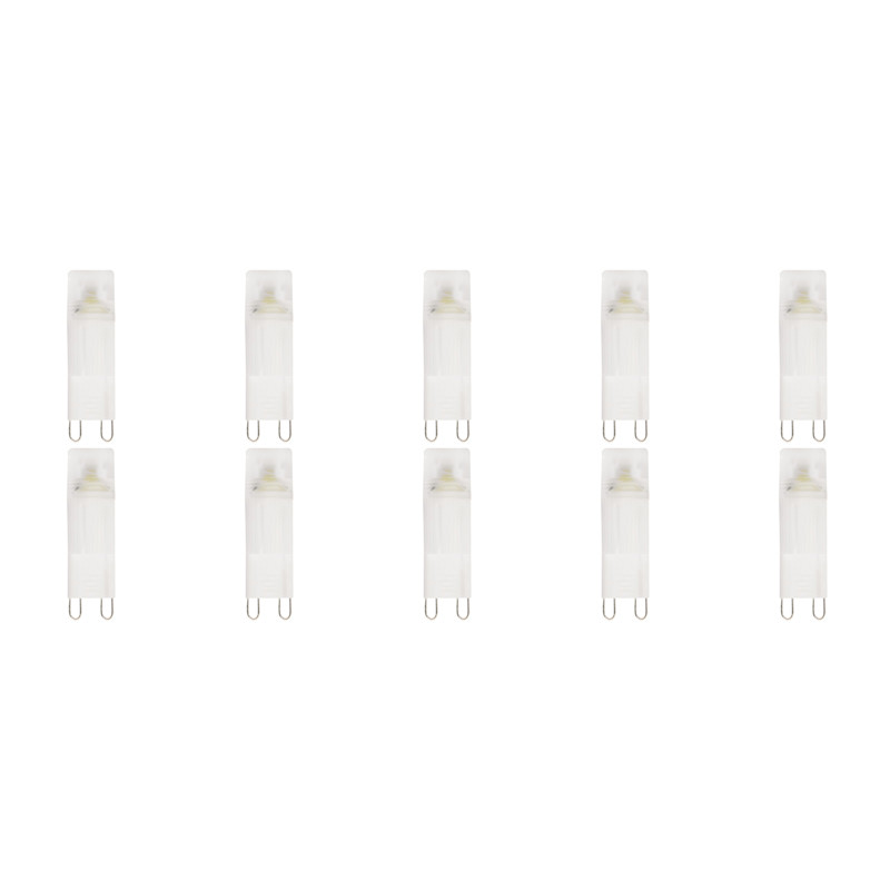 Pack de 10 Lampes LED - Nani - Douille G9 - Dimmable - 1.5W - Blanc Froid 6400K