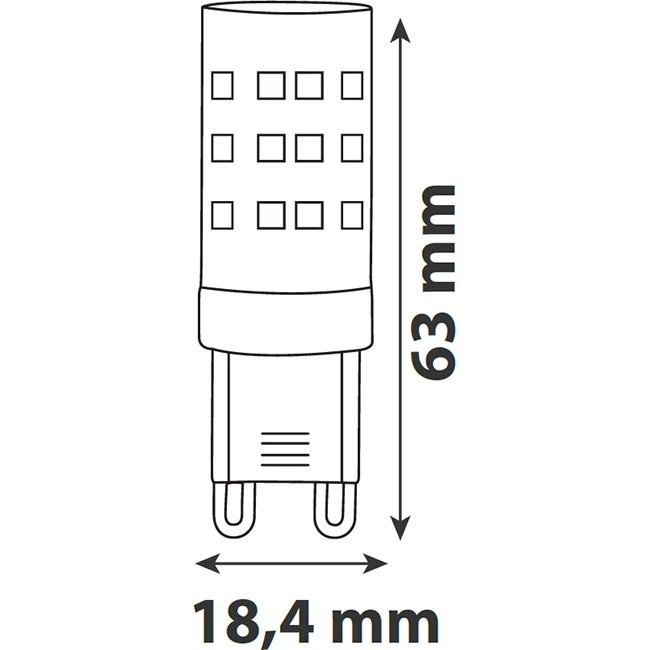 Pack de 10 Lampes LED - Peti - Douille G9 - 10W - Blanc Neutre 4200K