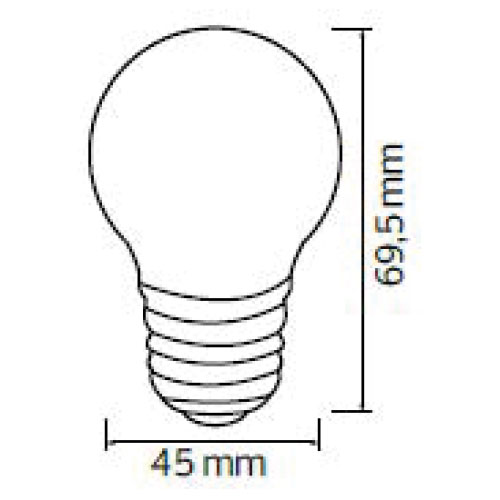 Pack de 10 Lampes LED - Romba - Bleu Coloré - Douille E27 - 1W