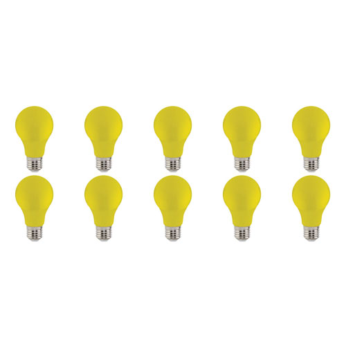 Pack de 10 Lampes LED - Specta - Jaune Coloré - Douille E27 - 3W