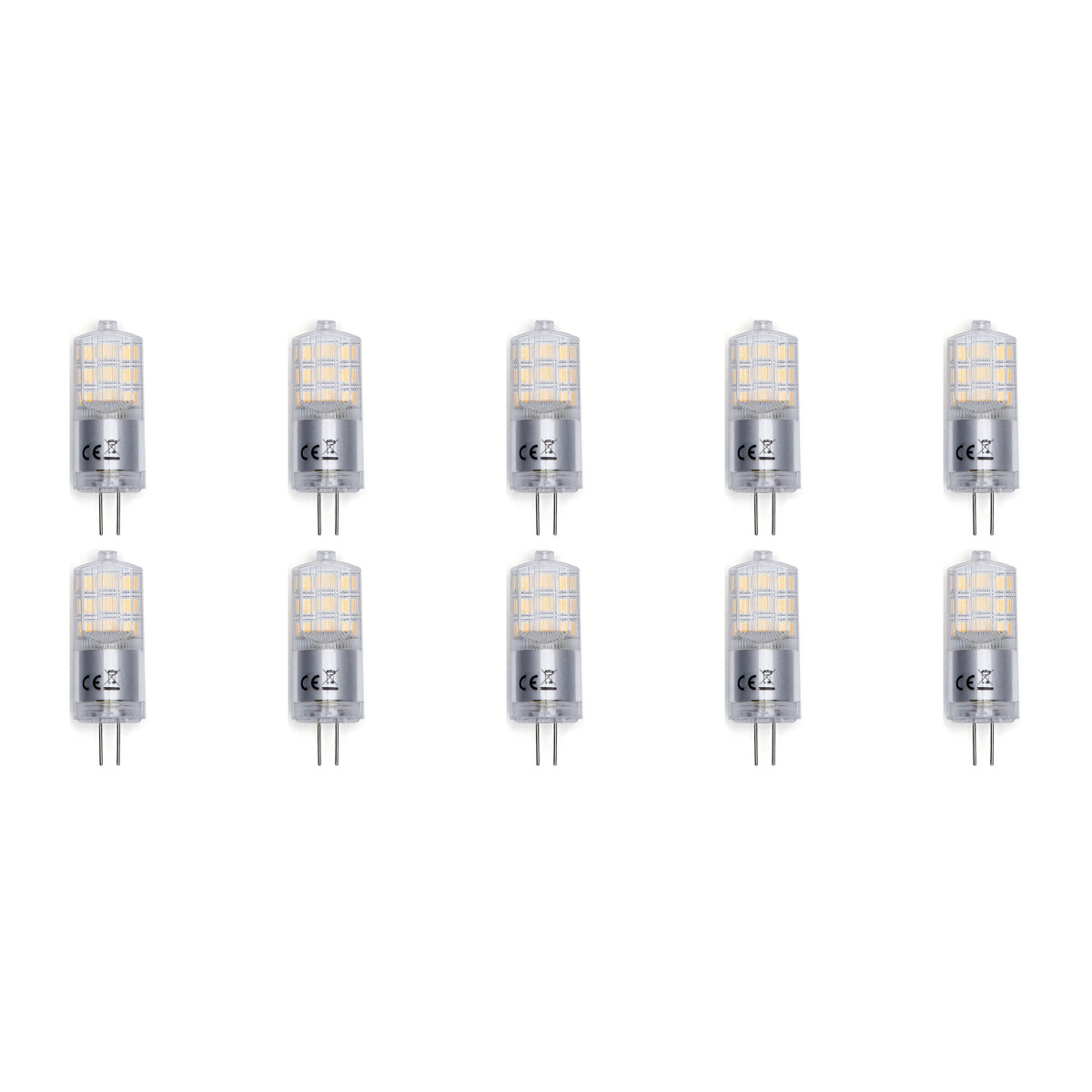 Pack de 10 Lampes LED - Aigi - Douille G4 - 3W - Blanc Froid 6500K | Remplace 25W