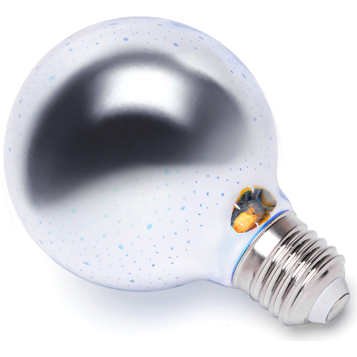 Lampe LED - Aigi 3D Firework - Douille E27 - 4W - Blanc Chaud 1800K - Titane