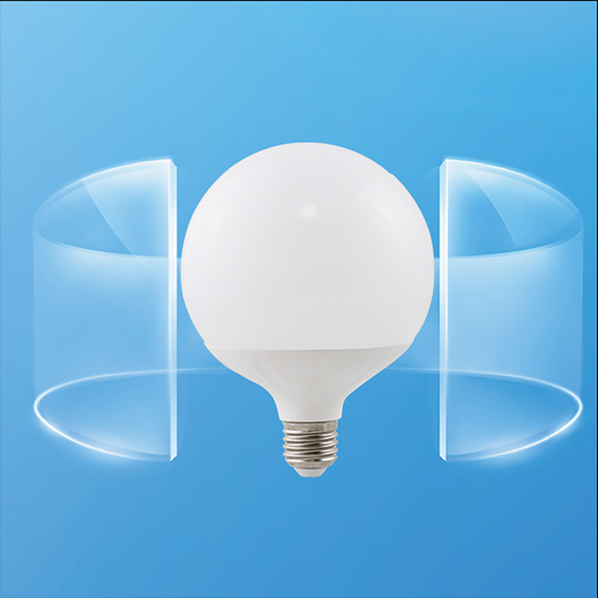 Lampe LED - Aigi Lido - Bulb G120 - Douille E27 - 18W - Blanc Chaud 3000K - Blanc