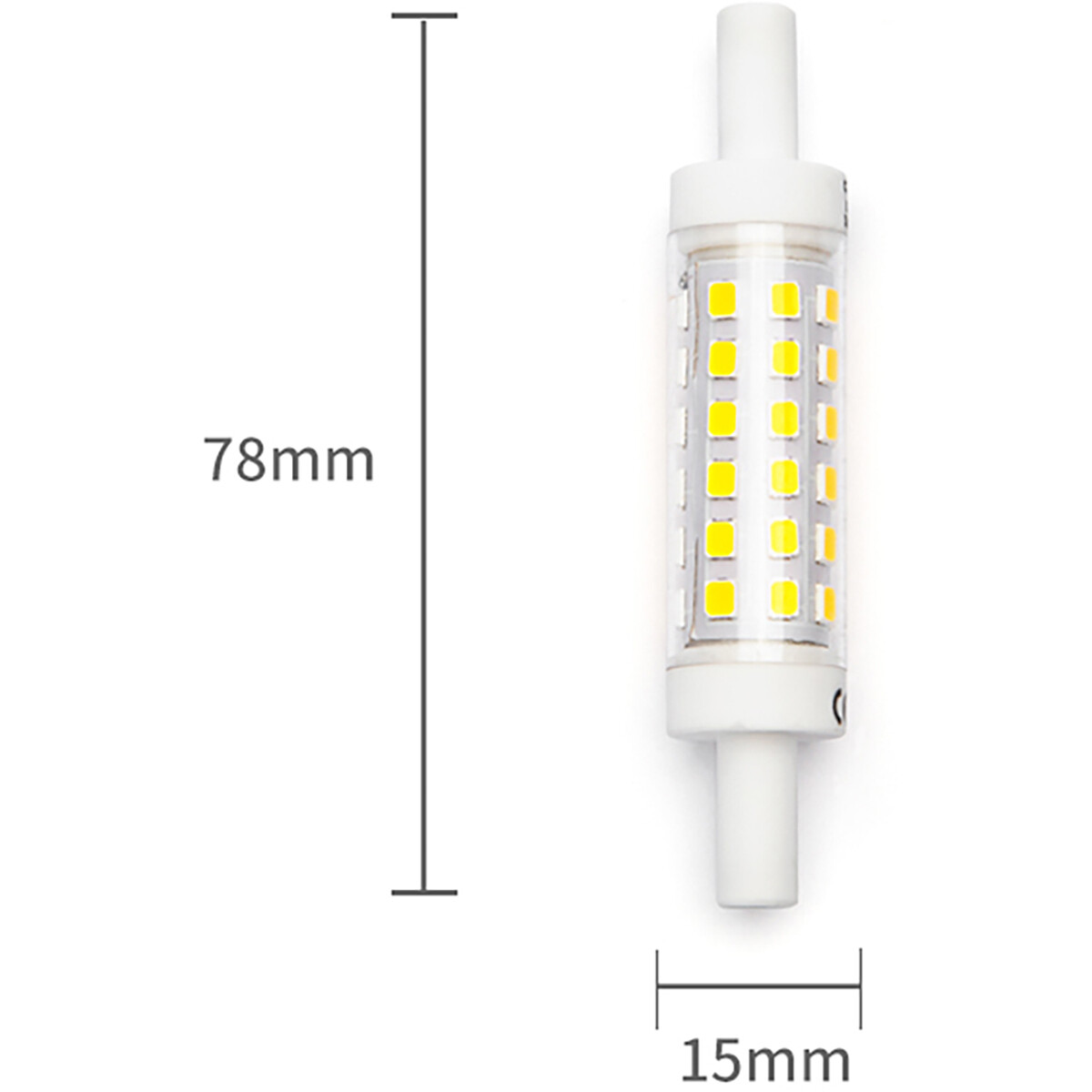 Lampe LED - Aigi Trunka - Douille R7S - 5W - Blanc Froid 6500K - Verre