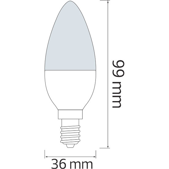 Lampe LED - Douille E14 - 4W - Blanc Froid 6400K