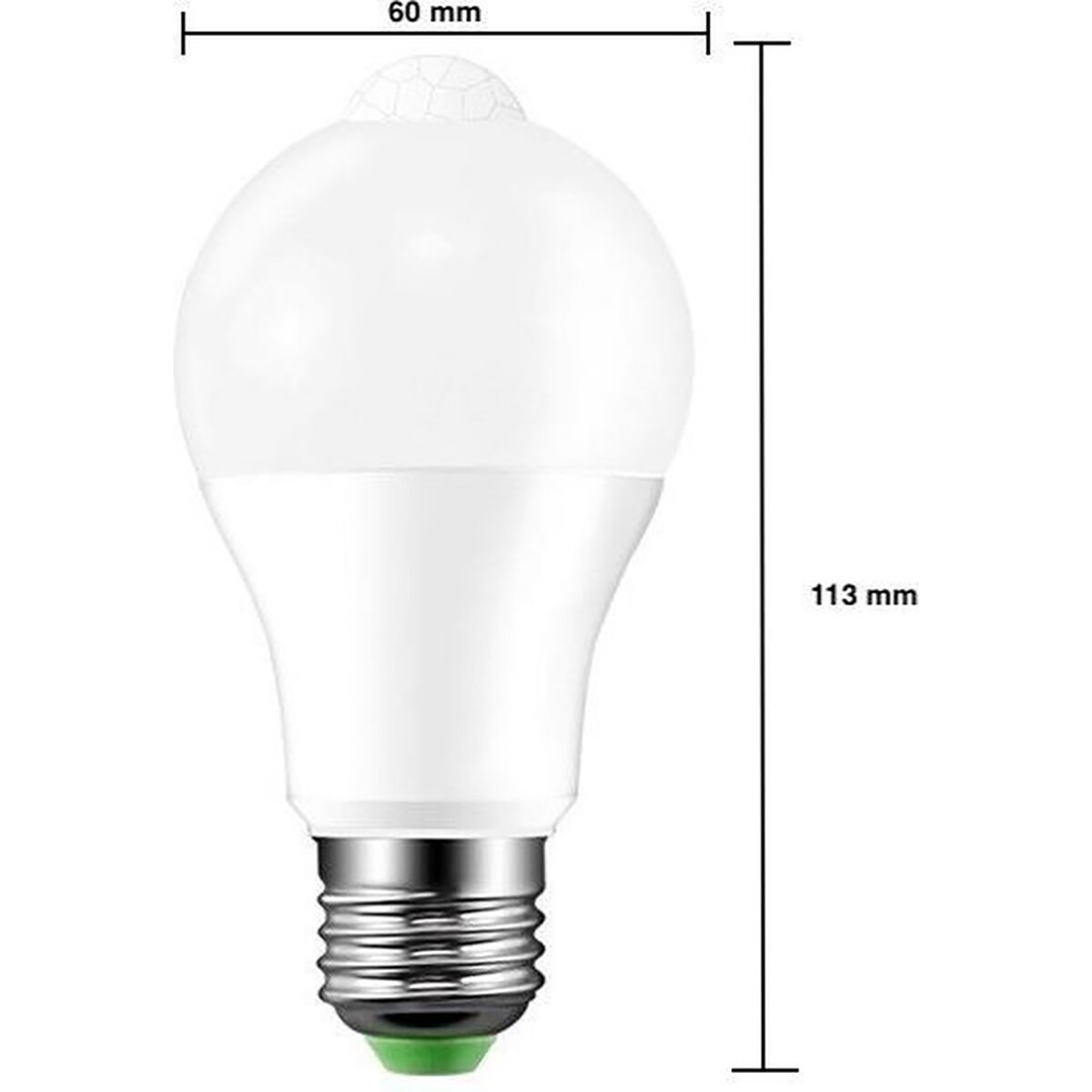 Lampe LED avec détecteur de mouvement - Aigi Linido - A60 - Douille E27 - 6W - Blanc Froid 6500K