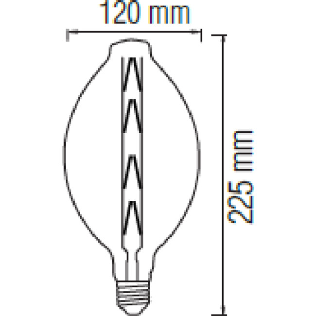 Lampe LED - Design - Elma - Douille E27 - Titane - 8W - Blanc Chaud 2400K