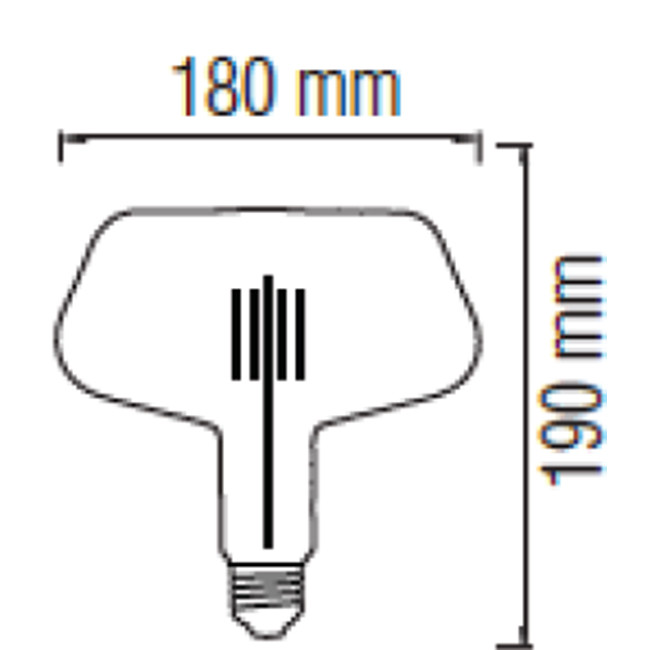 Lampe LED - Design - Gonza - Douille E27 - Titane - 8W - Blanc Chaud 2400K