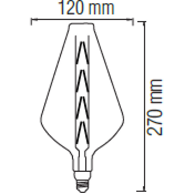 Lampe LED - Design - Panaro - Douille E27 - Titane - 8W - Blanc Chaud 2400K