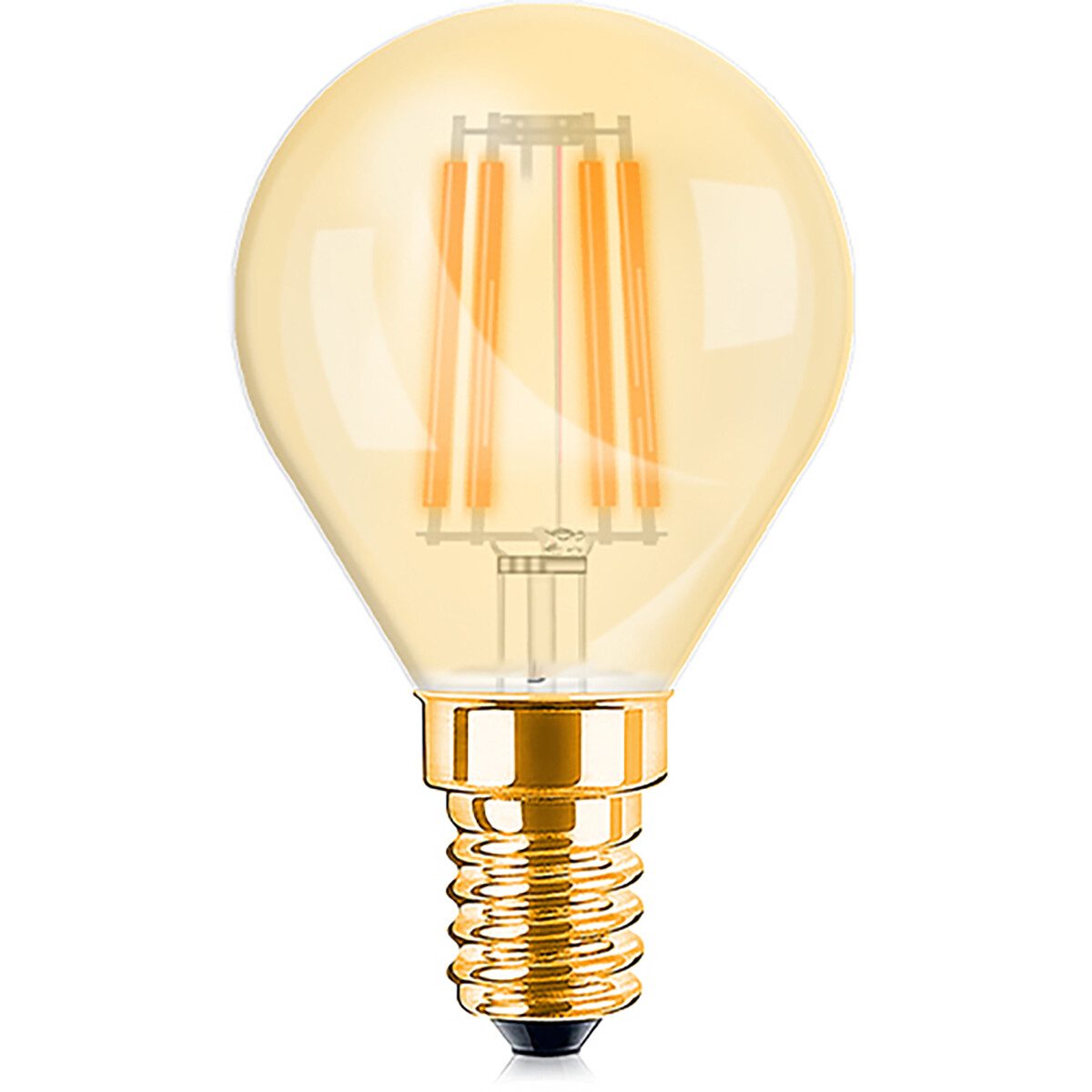 LED Lampe E14 Globe Filament - Brinton - Ambre 4W 360lm - 822 Blanc Très Chaud 2200K - P45 | Remplace 32W