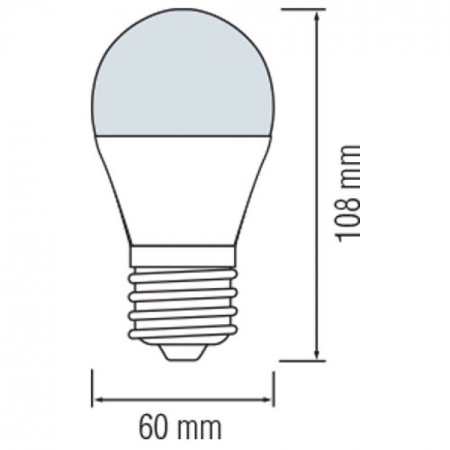 Lampe LED - Douille E27 - 5W - Blanc Froid 6400K