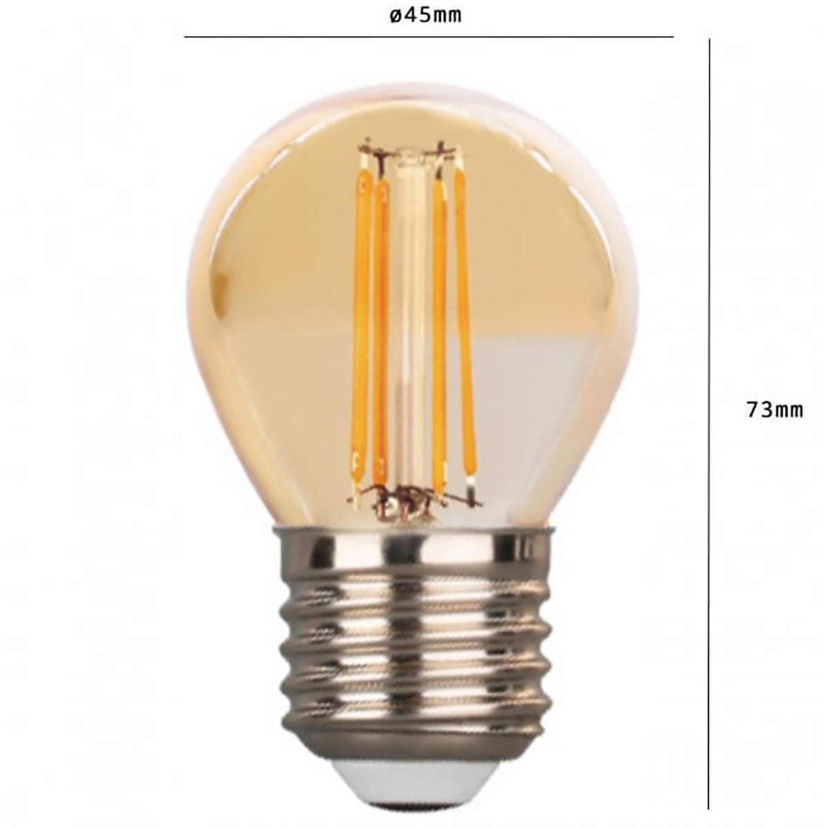 Lampe LED - Facto - Filament Bulb - Douille E27 - 4W - Blanc Chaud 2700K