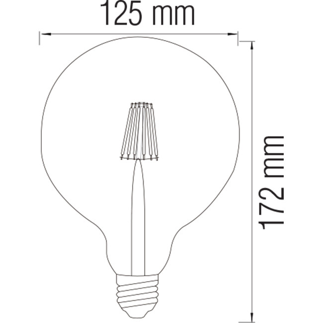 Lampe LED - Filament Rustique - Globe - Douille E27 - 6W - Blanc Chaud 2200K