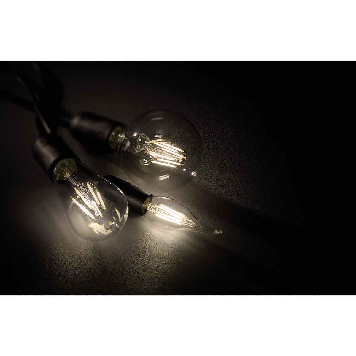 Lampe LED - Filament - Trion Globin - Douille E27 - 8W - Blanc Chaud 2700K - Dimmable - Transparent Clair - Verre