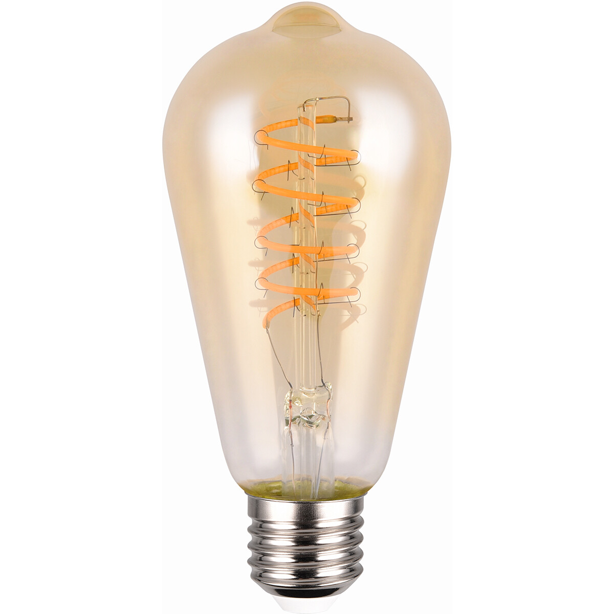 Lampe LED - Filament - Trion Spiro - Douille E27 - 7W - Très blanc chaud - 1800K - Dimmable - 500 lumens