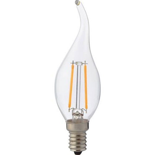 Lampe LED - Lampe à Bougie - Filament Flame - Douille E14 - 2W - Blanc Chaud 2700K