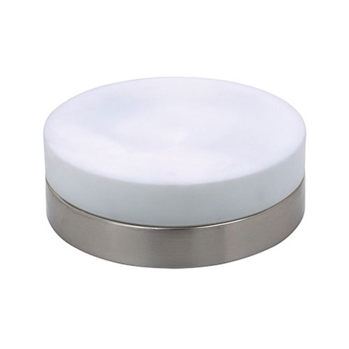 Plafonnier LED - En Saillie Rond - E27 - Mat Chrome Aluminium - Ø235mm