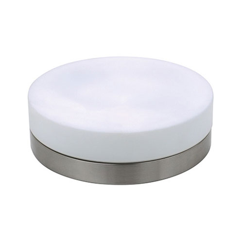 Plafonnier LED - En Saillie Rond - E27 - Mat Chrome Aluminium - Ø285mm