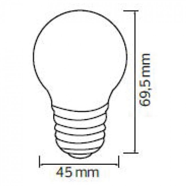 Lampe LED - Romba - Blanc Coloré - Douille E27 - 1W