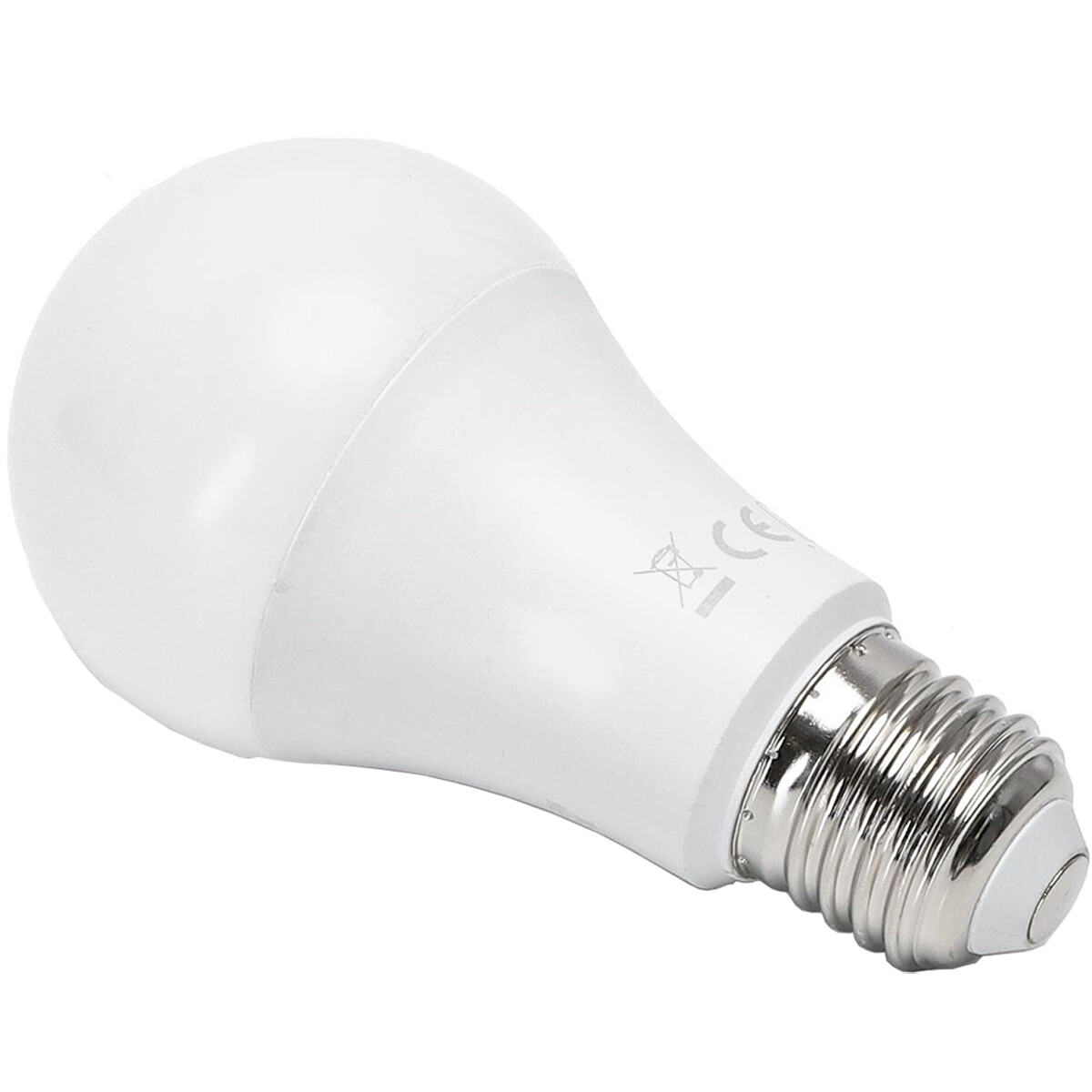 Lampe LED - LED Intelligente - Aigi Exona - Bulb A60 - 9W - Douille E27 - LED Wifi - RGB + Couleur de lumière ajustable - Mat Blanc - Verre