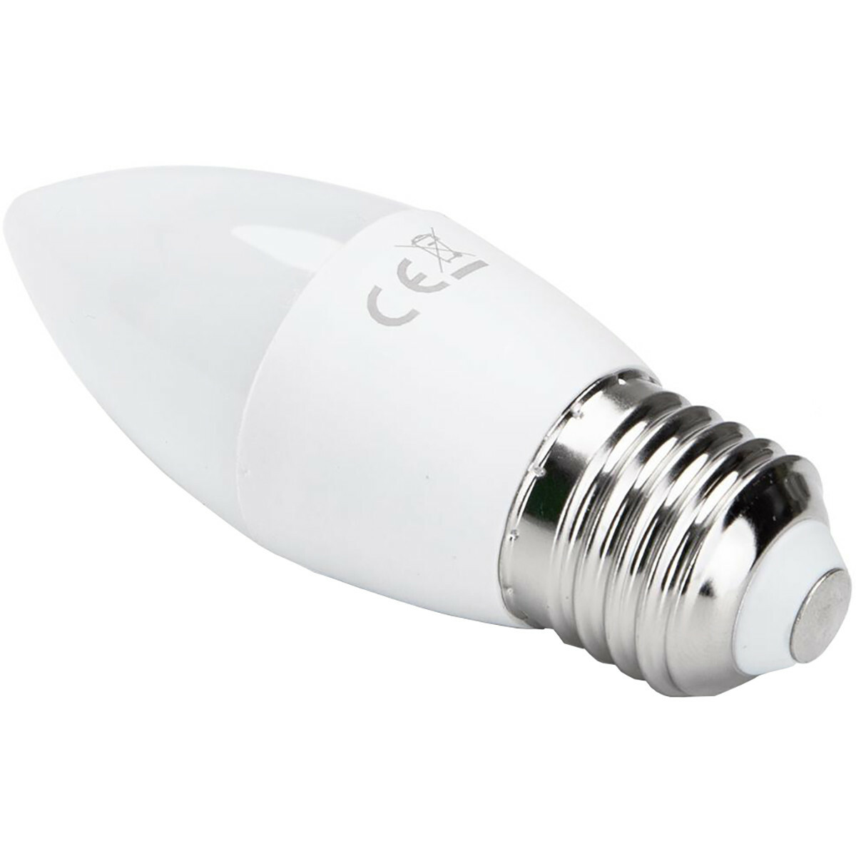 Lampe LED - LED Intelligente - Aigi Exona - Bulb C37 - 5W - Douille E27 - LED Wifi - RGB + Couleur de lumière ajustable - Mat Blanc - Verre