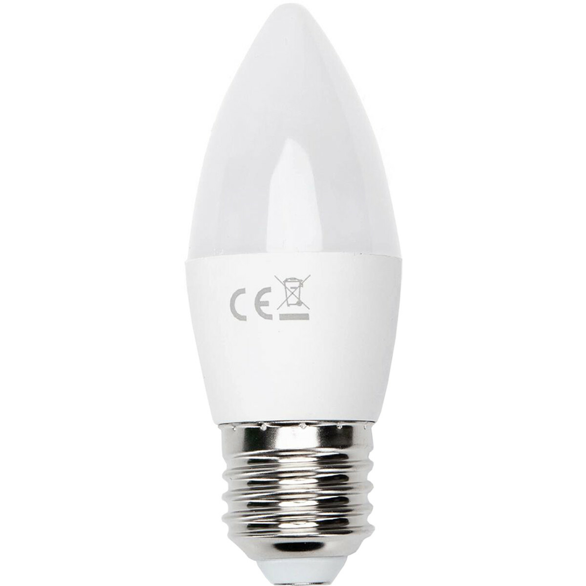 Lampe LED - LED Intelligente - Aigi Exona - Bulb C37 - 5W - Douille E27 - LED Wifi - RGB + Couleur de lumière ajustable - Mat Blanc - Verre