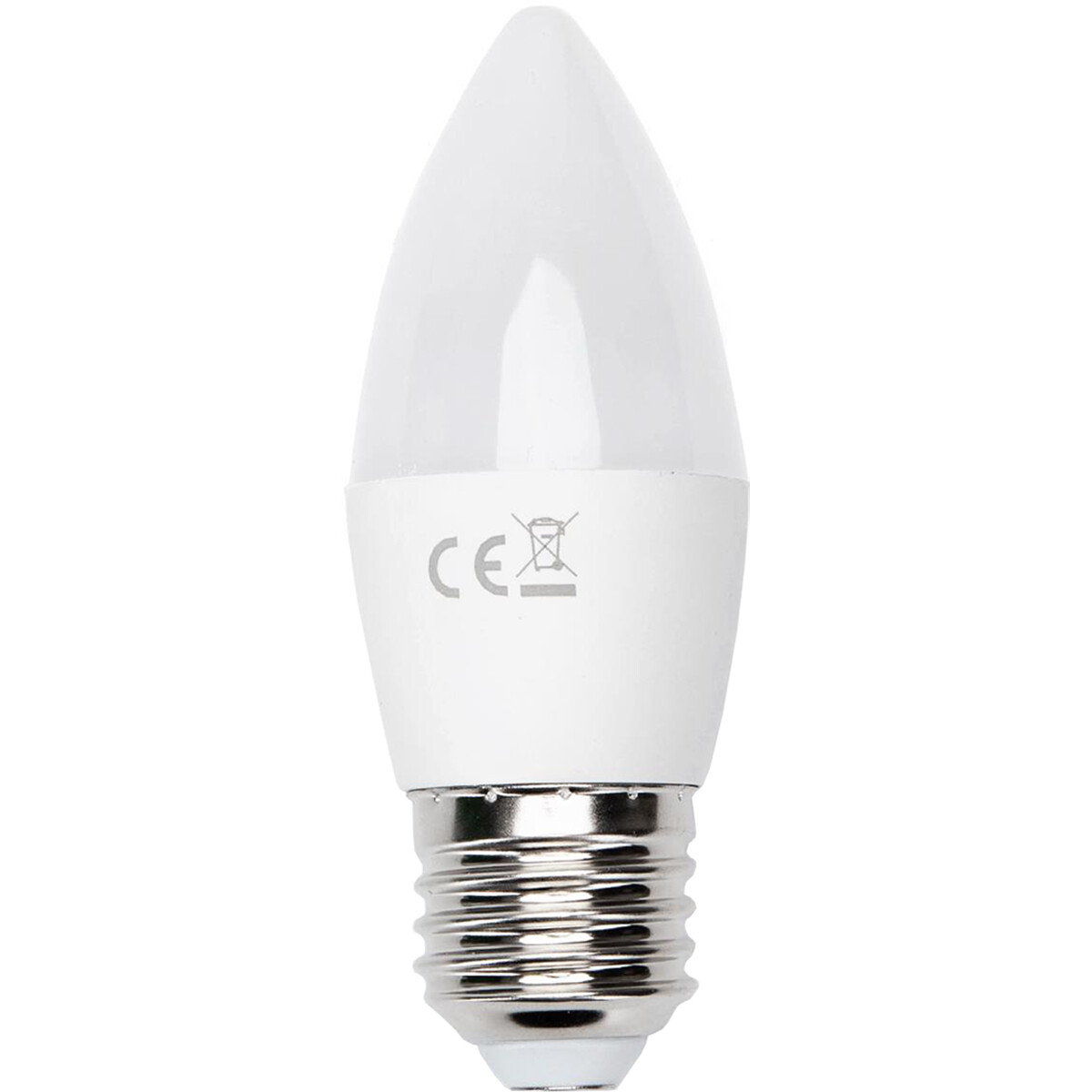 Lampe LED - LED Intelligente - Aigi Exona - Bulb C37 - 7W - Douille E27 - LED Wifi - RGB + Couleur de lumière ajustable - Mat Blanc - Verre