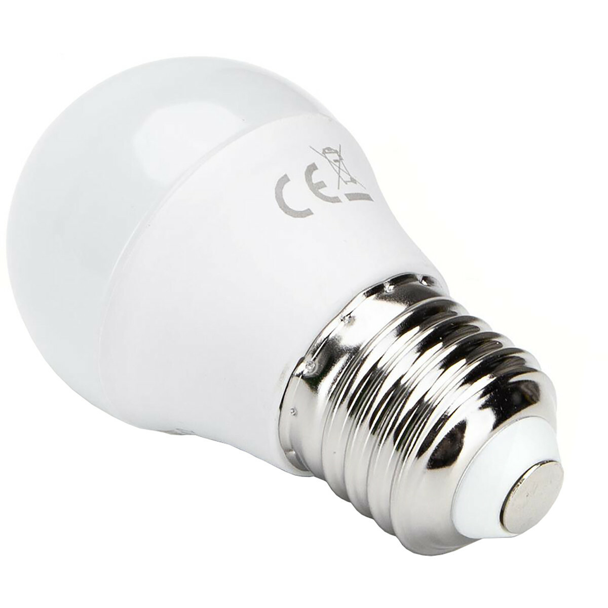 Lampe LED - LED Intelligente - Aigi Exona - Bulb G45 - 5W - Douille E27 - LED Wifi - RGB + Couleur de lumière ajustable - Mat Blanc - Verre