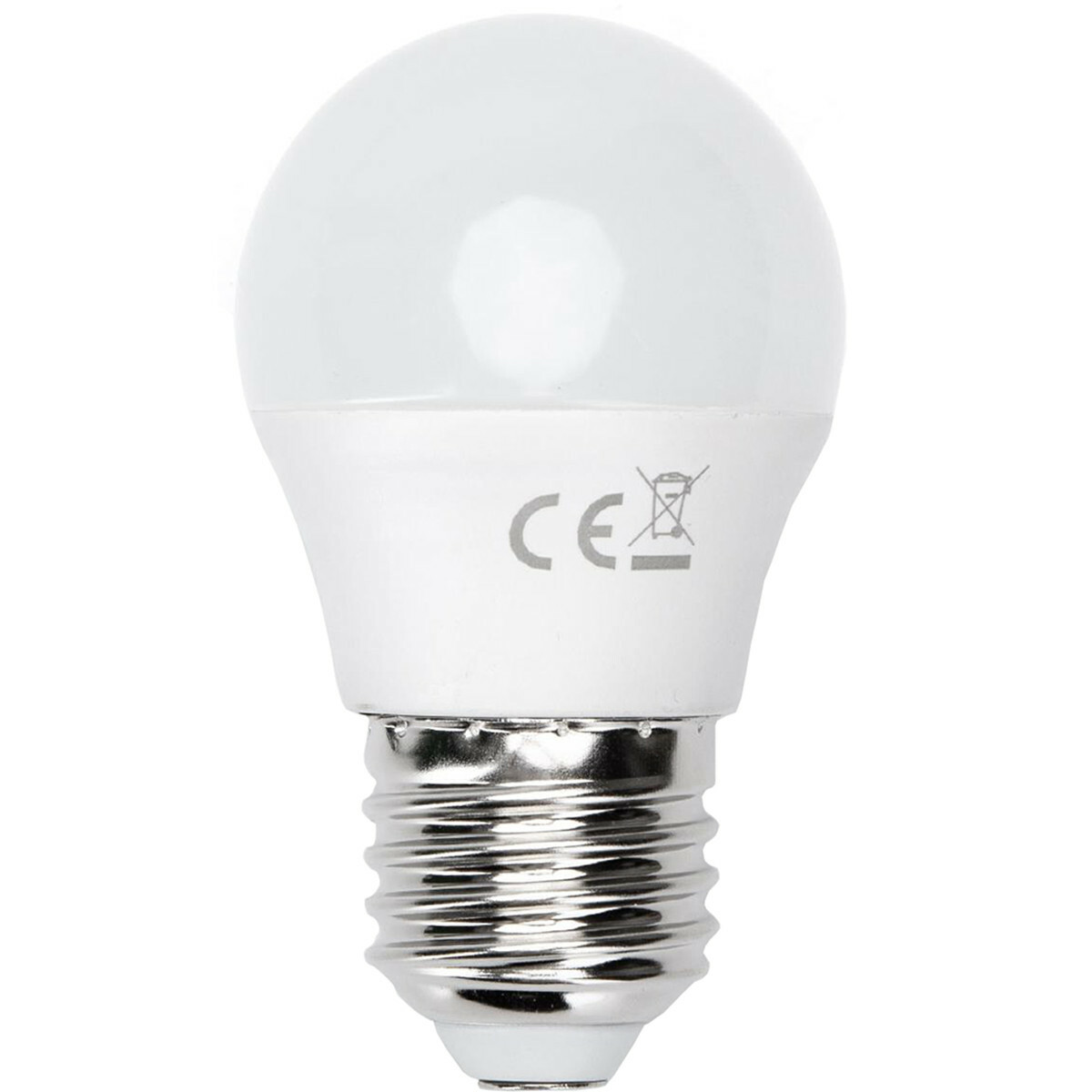 Lampe LED - LED Intelligente - Aigi Exona - Bulb G45 - 5W - Douille E27 - LED Wifi - RGB + Couleur de lumière ajustable - Mat Blanc - Verre