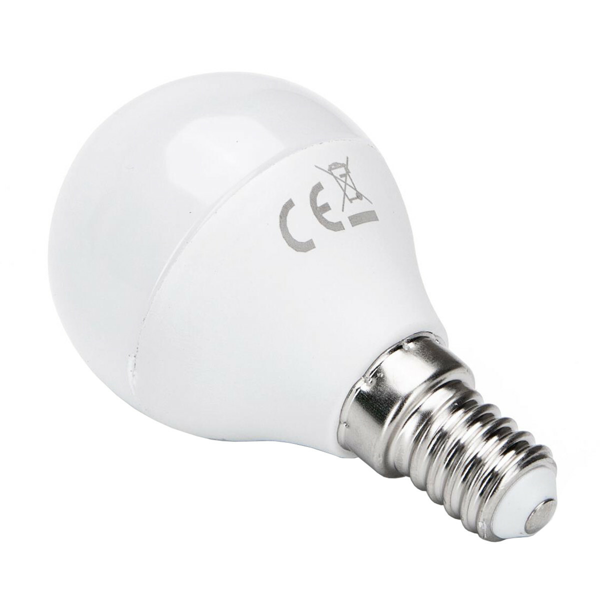 Lampe LED - LED Intelligente - Aigi Kiyona - Bulb G45 - 5W - Douille E14 - LED Wifi - RGB + Couleur de lumière ajustable - Mat Blanc - Verre