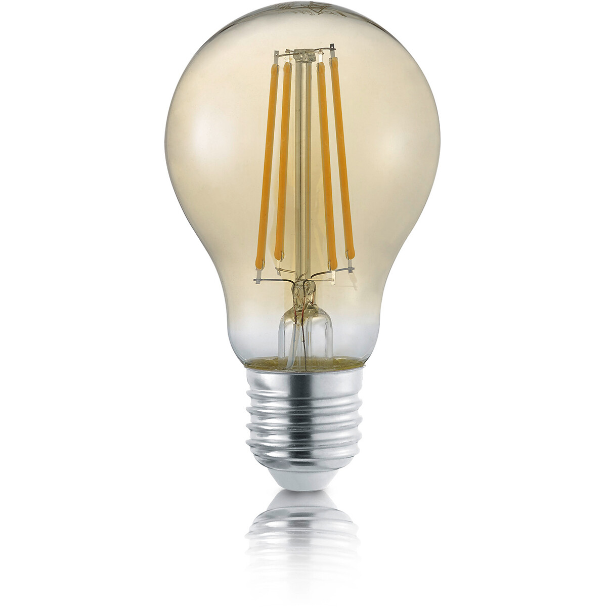 Lampe LED - Trion Lamba - Douille E27 - 4W - Blanc Chaud 3000K - Ambre - Verre