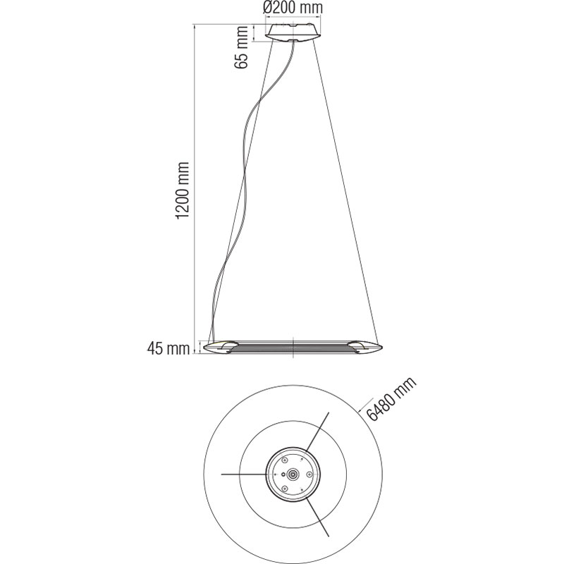 Suspension LED - Luminaire Suspendu - Concepty - 41W - Blanc Neutre 4000K - Aluminium Blanc