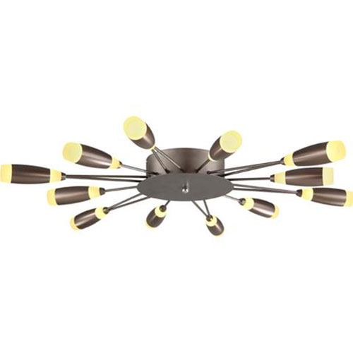 Plafonnier LED - Éclairage de Plafond - Fave - 62W - Blanc Neutre 4000K - Aluminium Brun