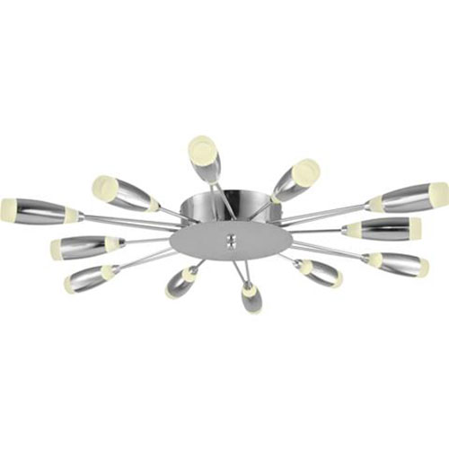 Plafonnier LED - Éclairage de Plafond - Fave - 62W - Blanc Neutre 4000K - Aluminium Chrome