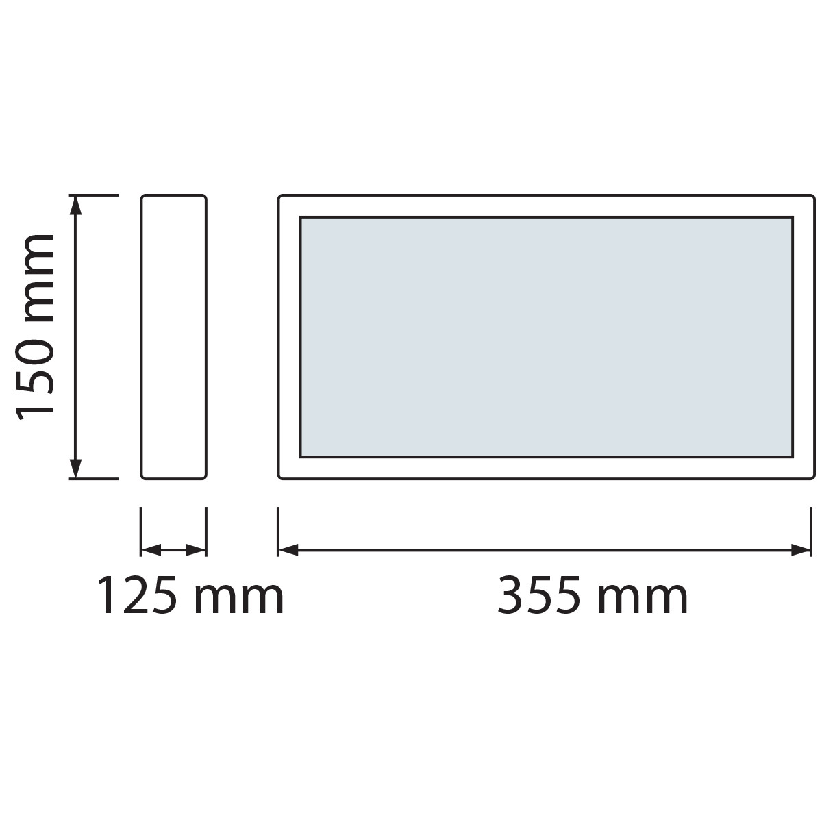 Éclairage de secours LED WC - 2 Pack - Rabonta - Suspendu - 3W