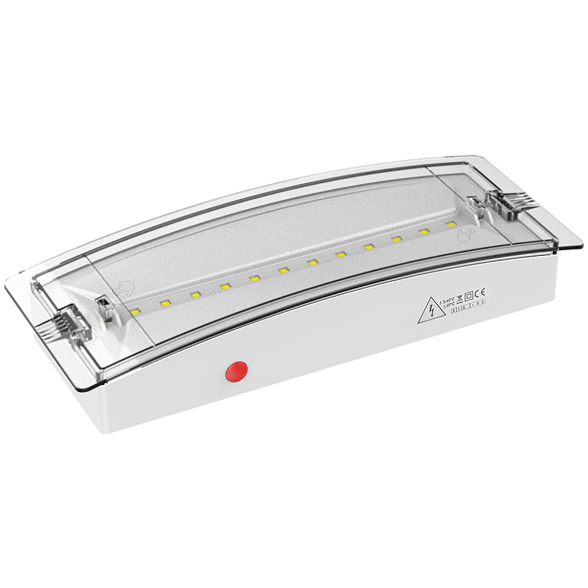 LED Éclairage d’urgence - Brinton - Murale Apparente - 3W - IP54 - 14 Mètres - LiFePO4 - Inclus Pictogrammes