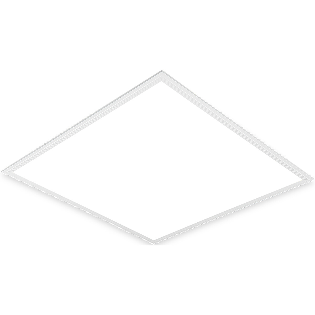 Panneau LED - Aigi Clena - 60x60 Blanc Froid 6000K - 40W Encastrement Carré - Mat Blanc - Sans Scintillement