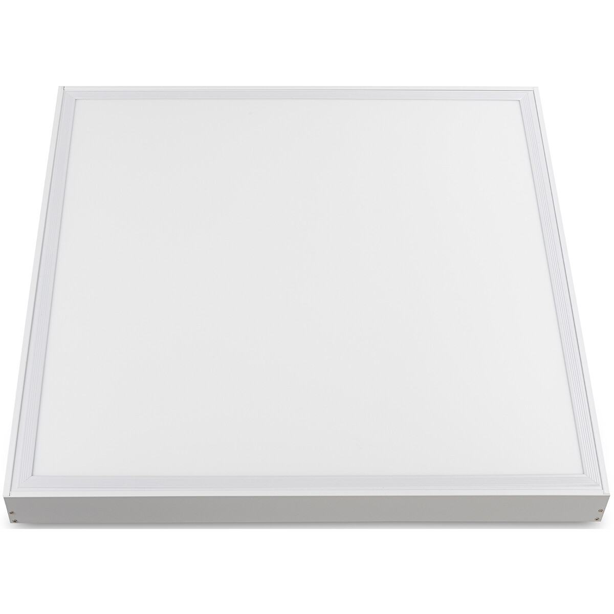 Panneau LED - Aigi Clena - 60x60 Blanc Froid 6000K - 40W Montage en Surface Carré - Mat Blanc - Sans Scintillement