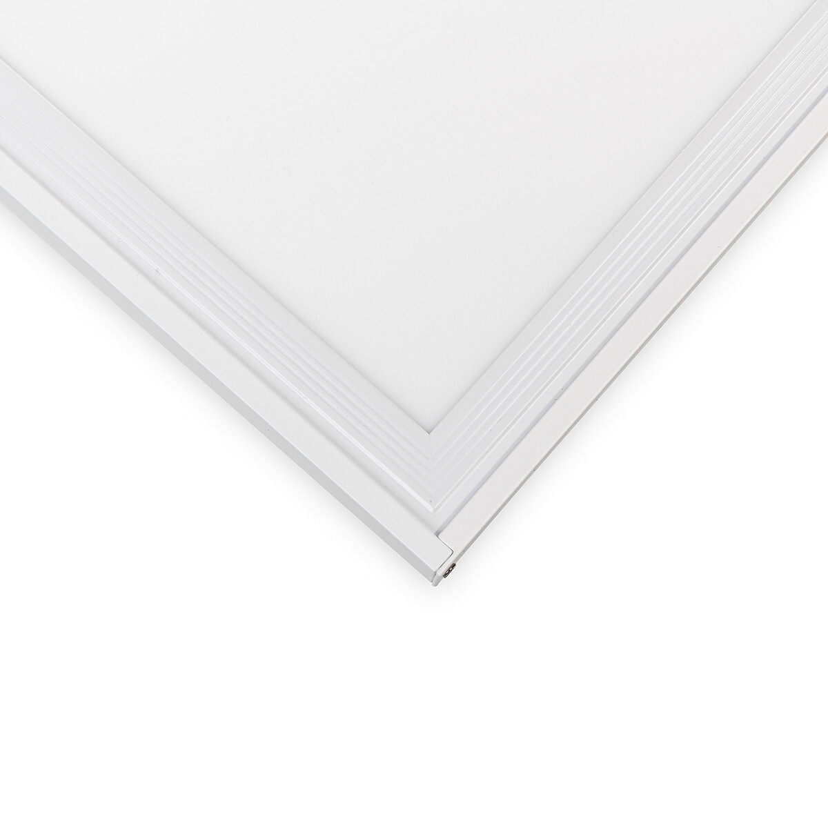 Panneau LED - Aigi Clena - 60x60 Blanc Froid 6000K - 40W Montage en Surface Carré - Mat Blanc - Sans Scintillement