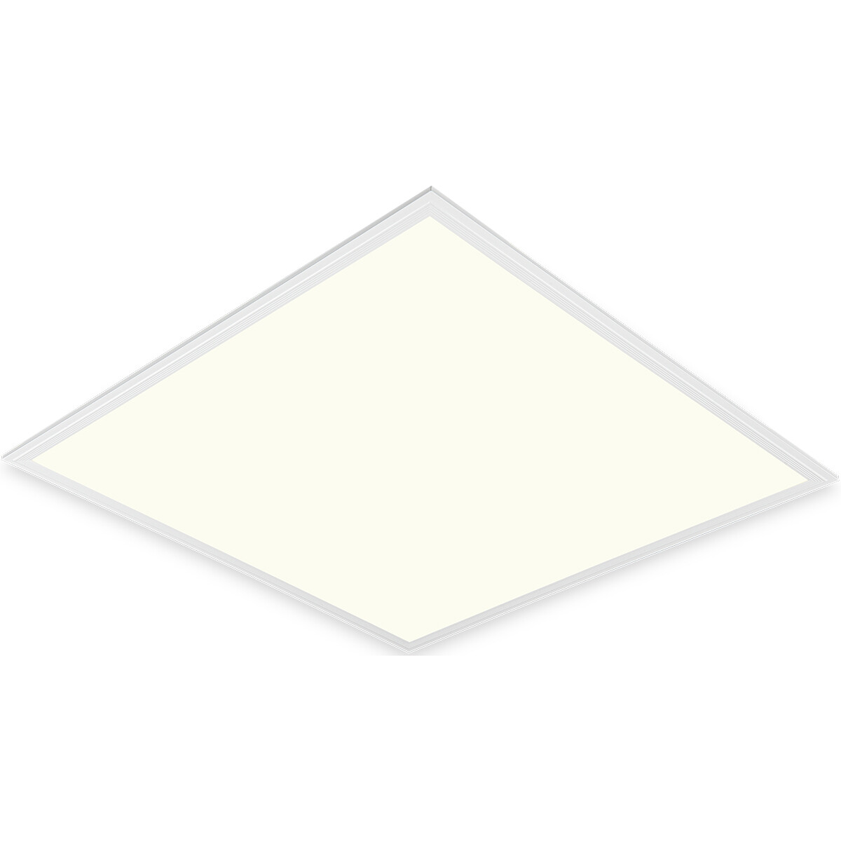 Panneau LED - Aigi Clena - 60x60 Blanc Neutre 4000K - 40W Encastrement Carré - Mat Blanc - Sans Scintillement