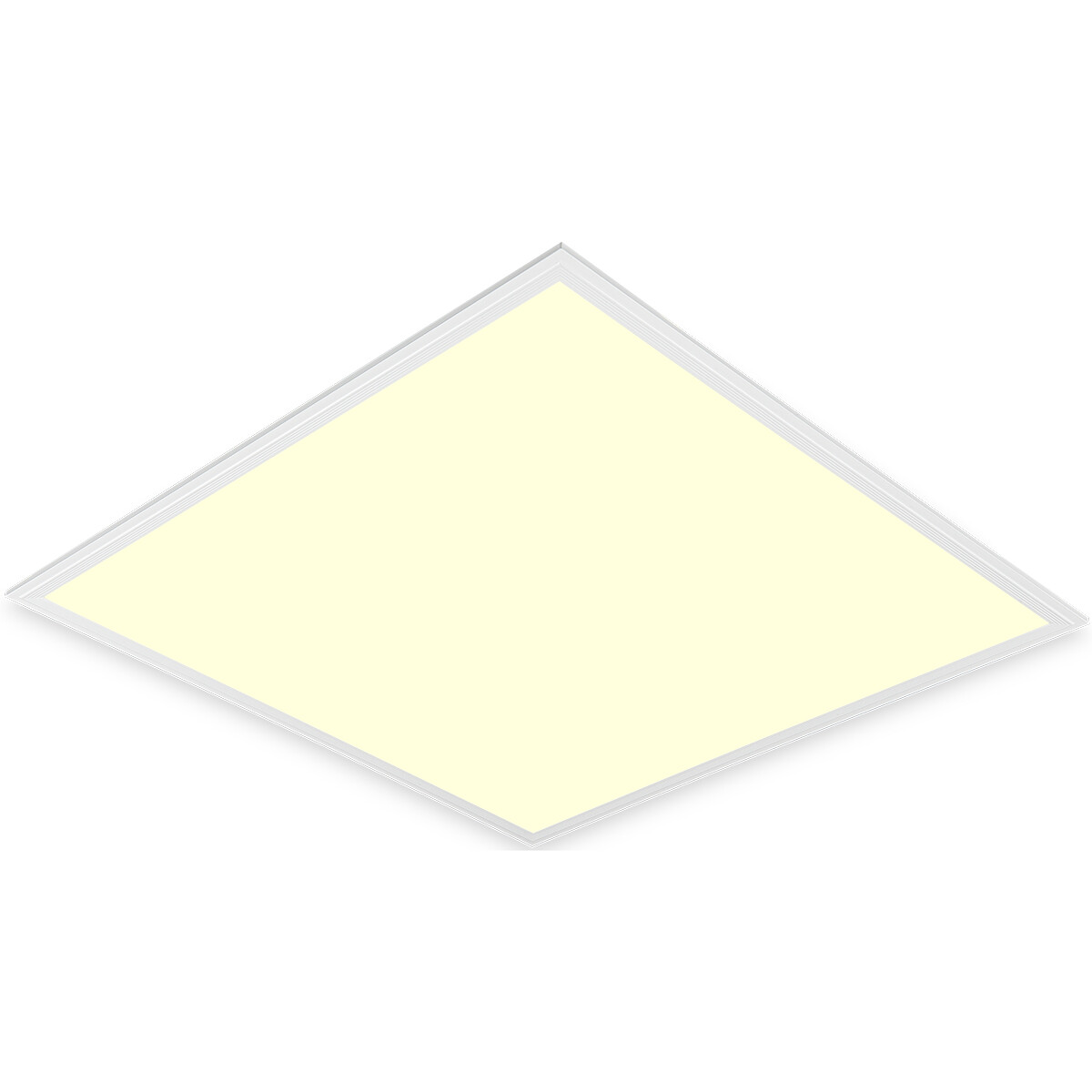 Panneau LED - Aigi Clena - 60x60 Blanc Chaud 3000K - 40W Encastrement Carré - Mat Blanc - Sans Scintillement